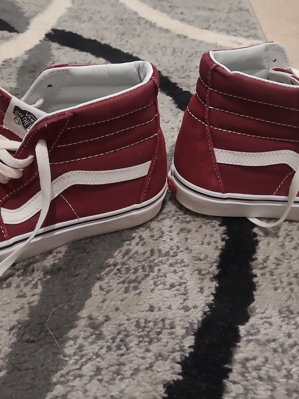 Vans Womens 6 Sk8-Hi High Top Suede Canvas Sneakers Maroon - Picture 10 of 12